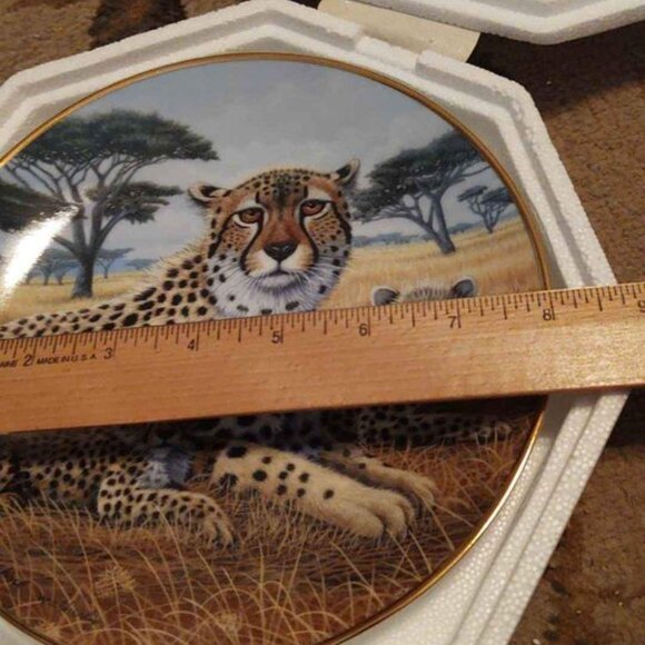 Vintage Decorative Plate Cheetah and Cubs. National Wildlife Federation, - Picture 4 of 4